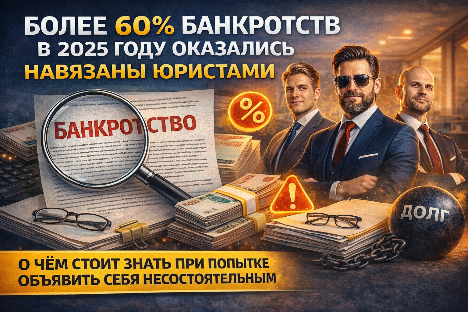 Более 60% банкротств в 2025 году оказались навязаны юристами