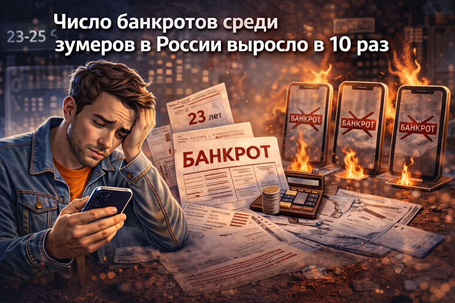 Число банкротов среди зумеров в России выросло в 10 раз