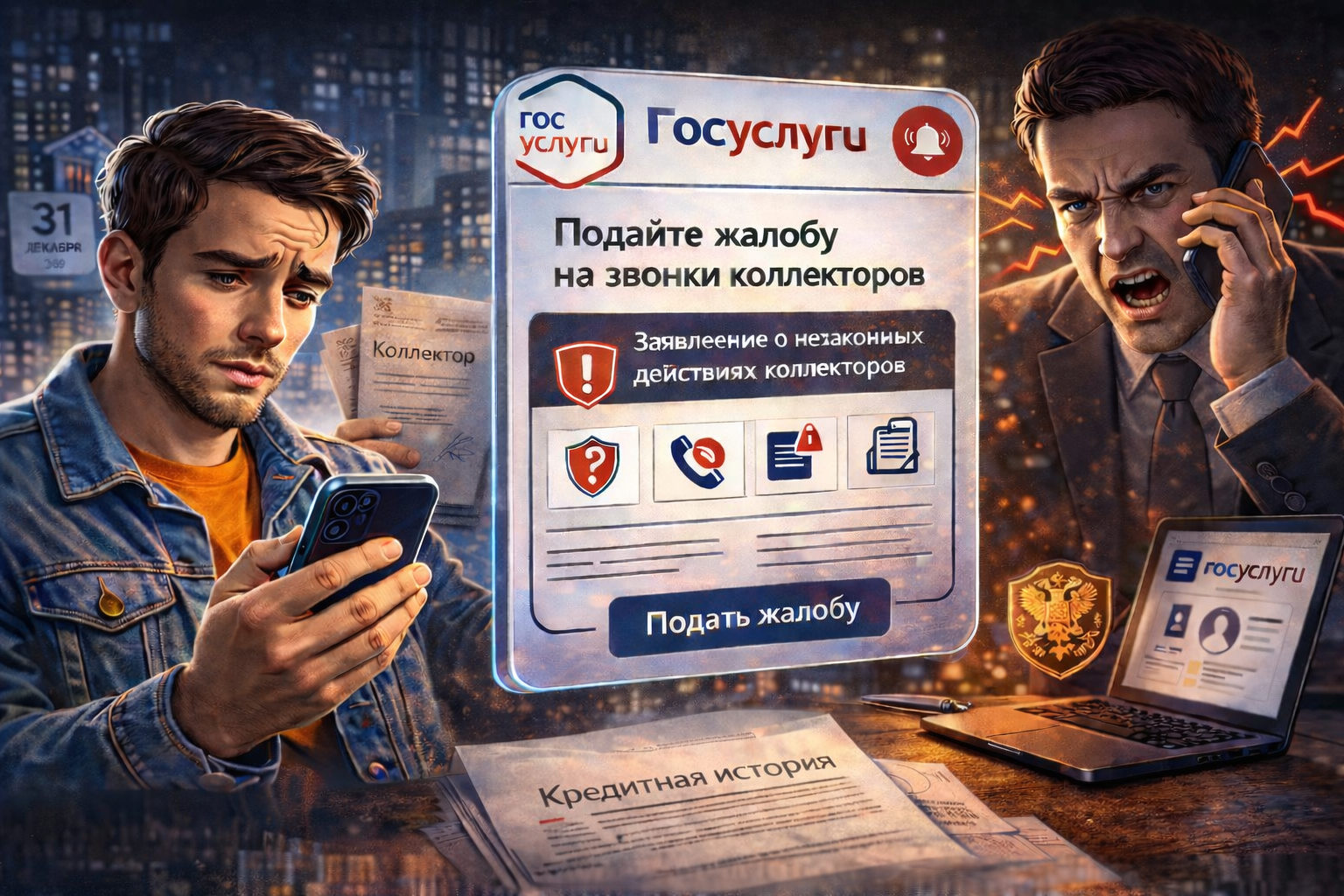 Как пожаловаться на коллекторов через Госуслуги